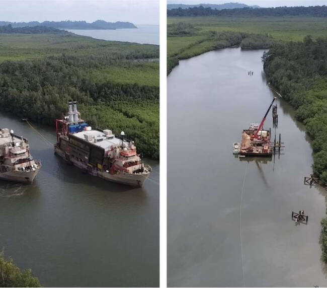 Construction of Mooring Dolphins and Breasting Dolphins for Floating Energy Plants